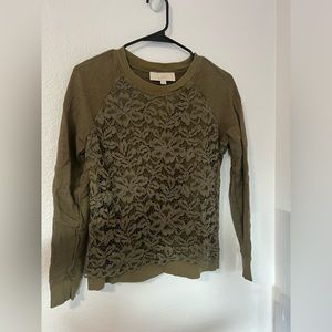 Ann Taylor Loft Olive Long sleeve